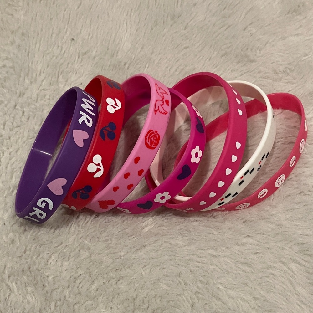 7pcs colorful bracelets for girls